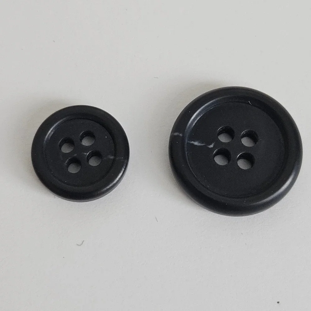 Stafford Performance Black Replacement Buttons Set of 14 For Suit Blazer & Pants